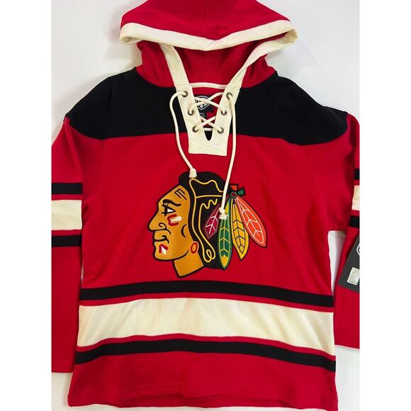Chicago Blackhawks Superior Lace Hoodie. By OTS Size S NWT - Picture 9 of 12